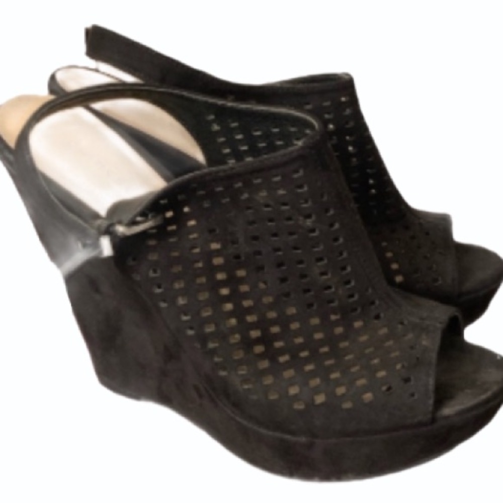 Chinese Laundry Suede Mesh Wedges